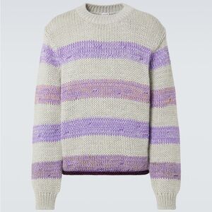 LOEWE purple striped wool sweater